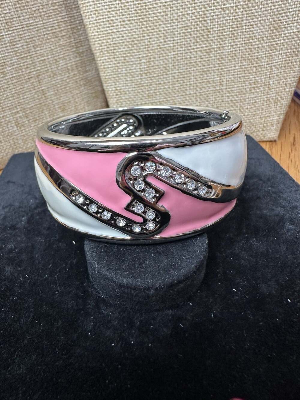 Sequin Nordstrom Multicolor Silver Tone Statement Enamel Bangle Bracelet #574